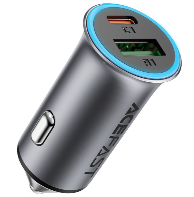 Зарядное устройство ACEFAST B16 95W (USB-A+USB-C) dual port metal car charger set (P5), Metal - Gray купить оптом купить оптом