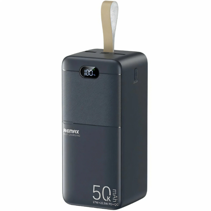 Внешний аккумулятор Remax RPP-117 Piloteer series 27W+22.5W PD+QC fast charging Power Bank(Nominal)(50000mAh) - Grey купить оптом купить оптом