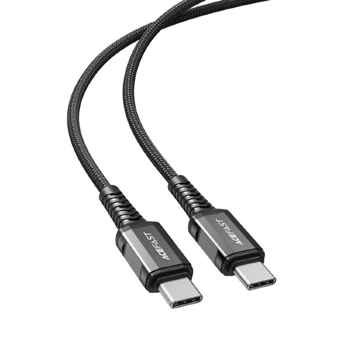 Кабель Acefast C1-03 Type-C to Type-C aluminum alloy charging data cable - Black купить оптом купить оптом