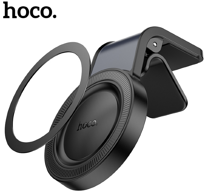 Автомобильный Держатель HOCO H59 Show ring magnetic car holder(L air outlet) Black metal gray купить оптом купить оптом