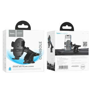 Держатель HOCO H19 mighty one-button car holder (center console) - Черный купить оптом купить оптом