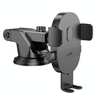 Держатель HOCO H19 mighty one-button car holder (center console) - Черный купить оптом купить оптом