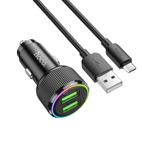 Автомобильное ЗУ Hoco NZ14 Guerrero 36W Dual-port Car Charger - Black купить оптом купить оптом