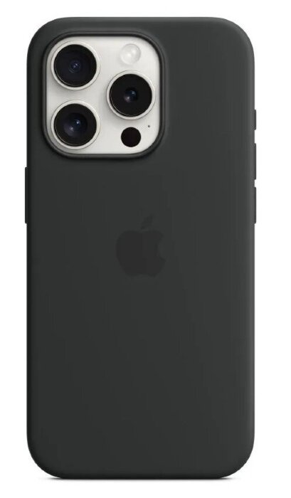Чехол для Silicone case Magsafe for IP 15 Pro (6.1) - Black купить оптом купить оптом