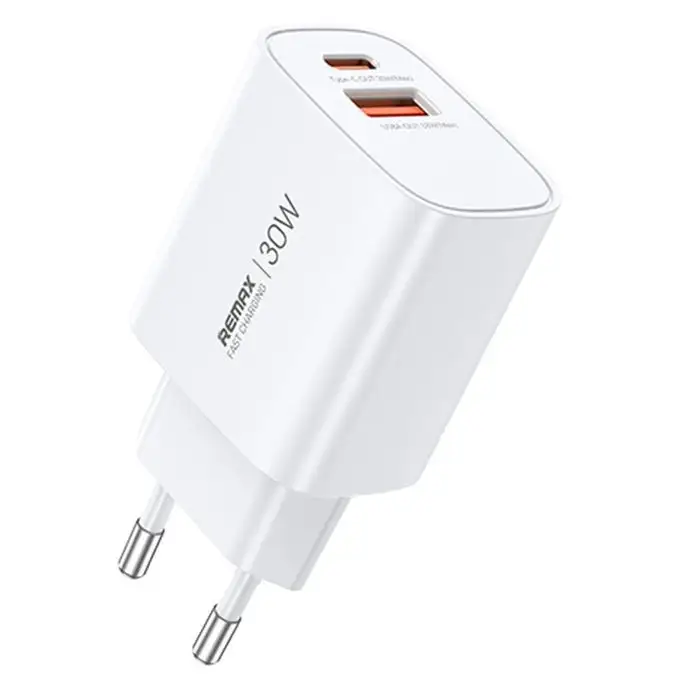 Сетевое зарядное устройство Remax GaN fast charger(U187-C30W) EU - White купить оптом купить оптом