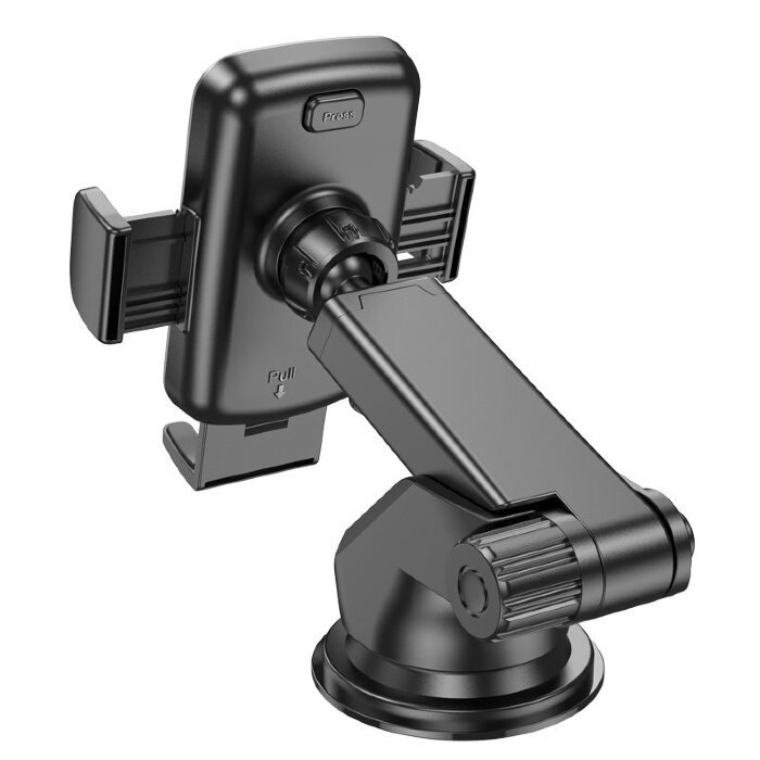 Автомобильный держатель hoco CA95 Polaris push-type telescopic suction cup car holder - Черный купить оптом купить оптом