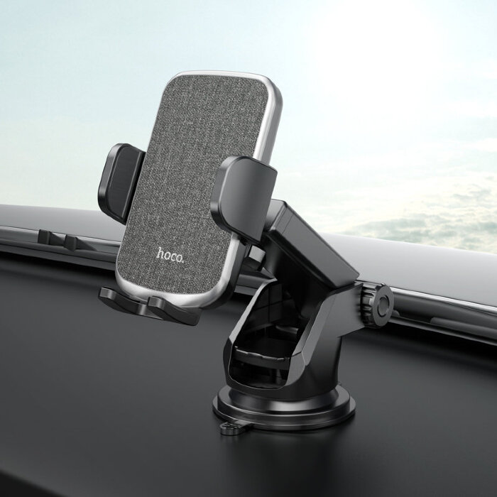 Автомобильный держатель hoco CA95 Polaris push-type telescopic suction cup car holder - Черный купить оптом купить оптом