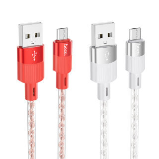 Кабель Hoco X99 crystal junction silicone charging data cable Micro - Серый купить оптом купить оптом