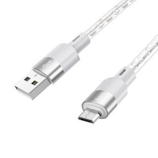 Кабель Hoco X99 crystal junction silicone charging data cable Micro - Серый купить оптом купить оптом