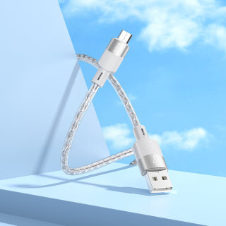 Кабель Hoco X99 crystal junction silicone charging data cable Micro - Серый купить оптом купить оптом