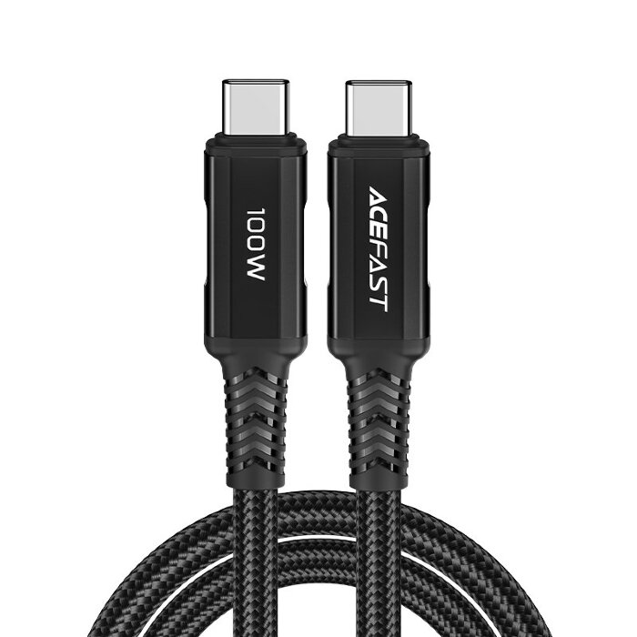 Кабель Acefast C4-03 Type-C to Type-C 100W aluminum alloy charging data cable - Black купить оптом купить оптом
