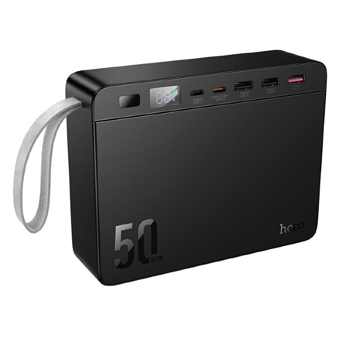 Внешний аккумулятор HOCO J166 Carretera power bank 22.5W+PD20W+lighting(50000mAh) - Black купить оптом купить оптом