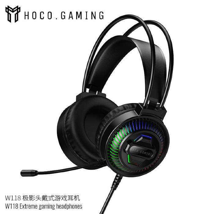 Игровые наушники HOCO W118 Extreme gaming headphones - Black купить оптом купить оптом