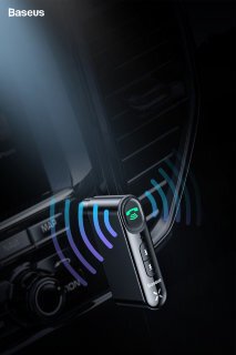 Автомобильный аудио-ресивер OS-Baseus BSBA-02 AUX Wireless Audio Receiver (WXQY010001) - Черный купить оптом купить оптом