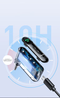 Автомобильный аудио-ресивер OS-Baseus BSBA-02 AUX Wireless Audio Receiver (WXQY010001) - Черный купить оптом купить оптом