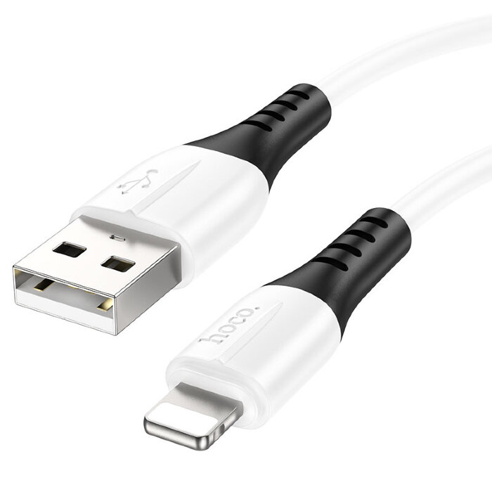 Кабель Hoco X82 iP silicone charging data cable - White купить оптом купить оптом