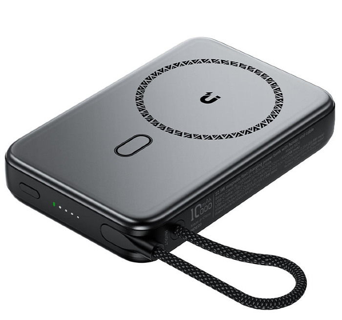 Внешний Аккумулятор ACEFAST M24 22.5W Magnetic fast charging power bank with holder and cable 10000mAh Metal gray купить оптом купить оптом