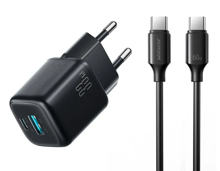 Сетевое зарядное устройство JoyRoom JR-TG7 33W Dual-Port Charger EU)+A9 C to C 60W 1m-Black купить оптом купить оптом