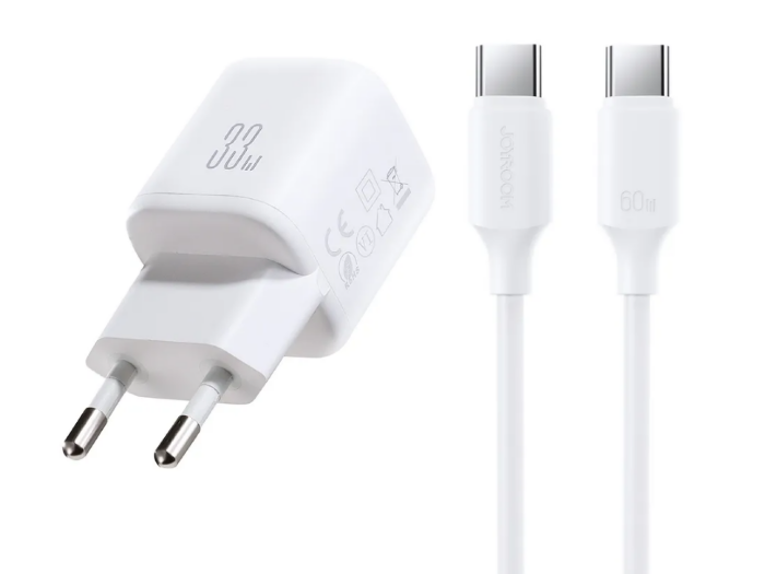 Сетевое зарядное устройство JoyRoom JR-TG7 33W Dual-Port Charger EU)+A9 C to C 60W 1m-White купить оптом купить оптом