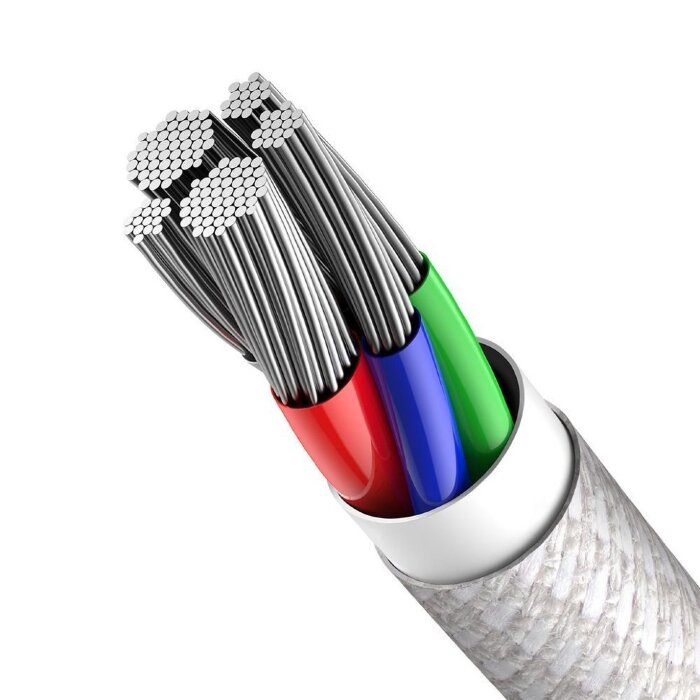 Кабель Baseus High Density Braided Fast Charging Data Cable Type-C to iP PD 20W 2m (CATLGD-A02) - White купить оптом купить оптом