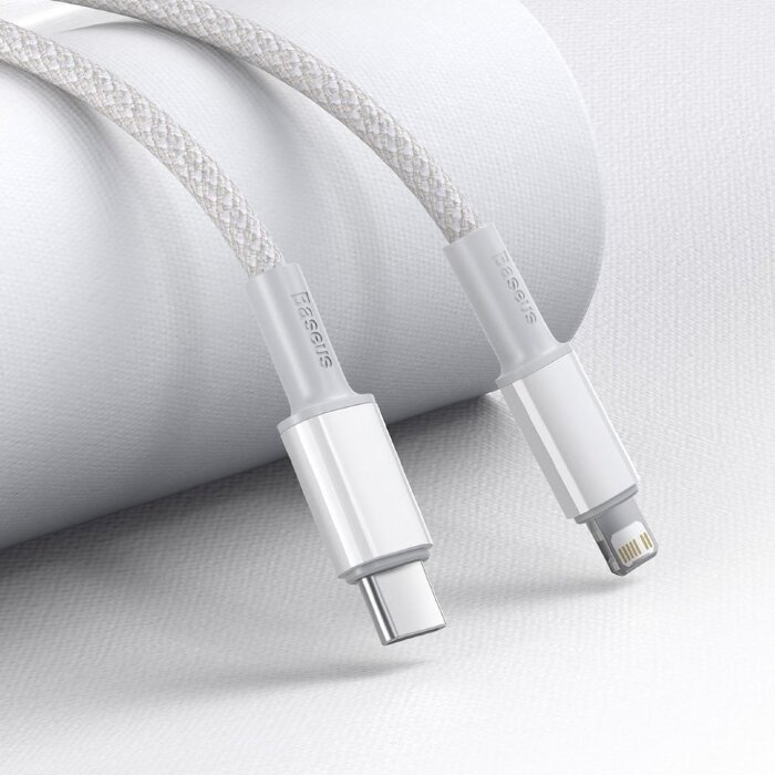 Кабель Baseus High Density Braided Fast Charging Data Cable Type-C to iP PD 20W 2m (CATLGD-A02) - White купить оптом купить оптом