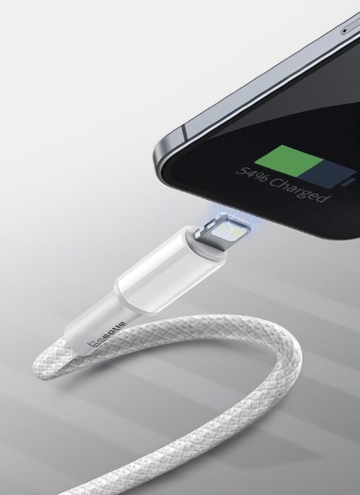 Кабель Baseus High Density Braided Fast Charging Data Cable Type-C to iP PD 20W 2m (CATLGD-A02) - White купить оптом купить оптом