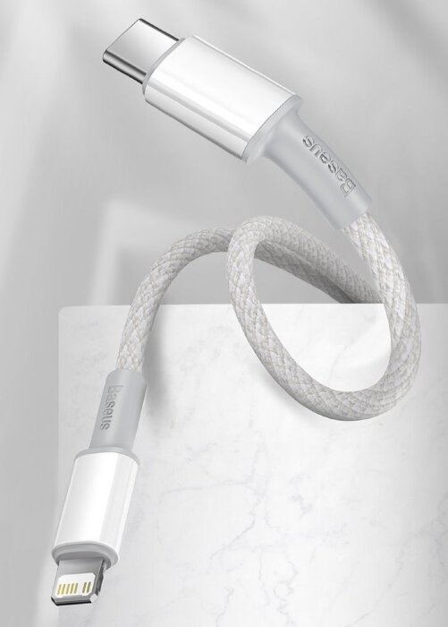 Кабель Baseus High Density Braided Fast Charging Data Cable Type-C to iP PD 20W 2m (CATLGD-A02) - White купить оптом купить оптом