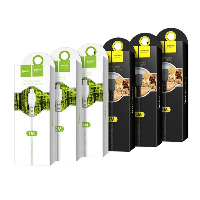 Кабель hoco X20 Flash L=2M Micro - Черный купить оптом купить оптом