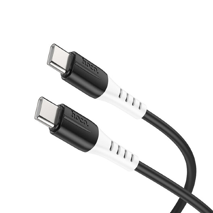 Кабель Hoco X82 Type-C to Type-C 60W silicone charging data cable - Black