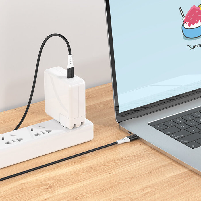Кабель Hoco X82 Type-C to Type-C 60W silicone charging data cable - Black купить оптом купить оптом