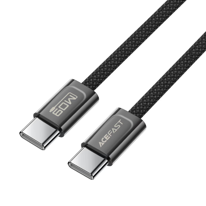 Кабель ACEFAST C34-03 USB-C to USB-C zinc alloy charging data cable - Black купить оптом купить оптом