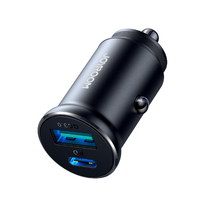 Автомобильное ЗУ JOYROOM JR-CCN05 30W A+C mini Metal Car Charger - Black купить оптом купить оптом