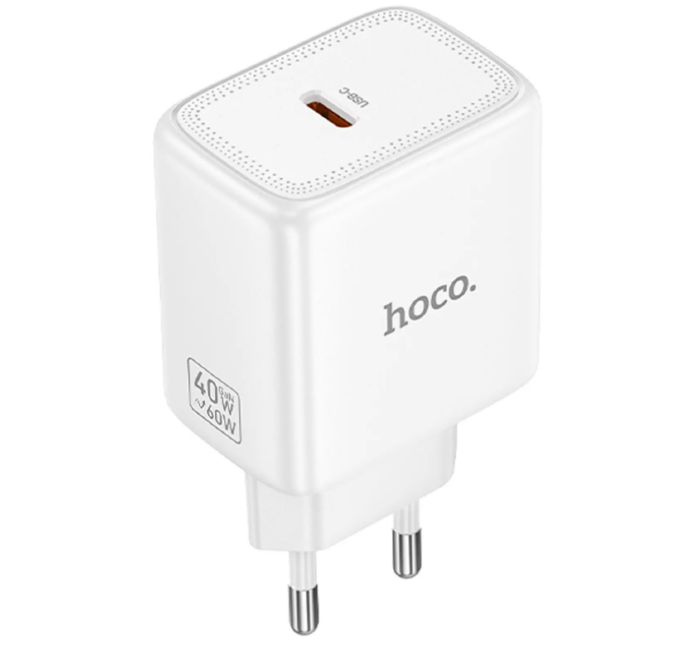 Сетевое зарядное устройство HOCO N83 Profit single port PD40W charger(EU) - White купить оптом купить оптом