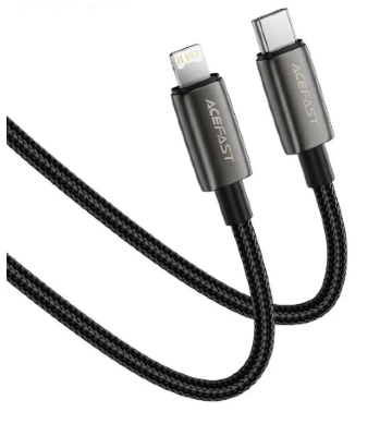 Кабель ACEFAST C34-01 USB-C to L zinc alloy charging data cable - Black