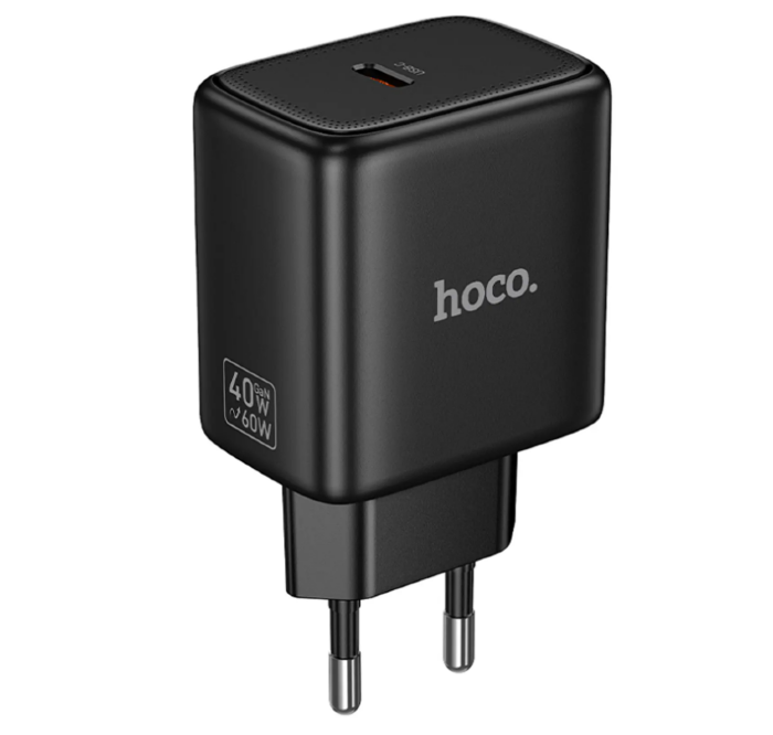 Сетевое зарядное устройство HOCO N83 Profit single port PD40W charger(EU) - Black купить оптом купить оптом