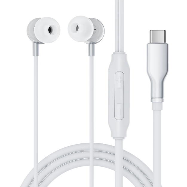 Наушники ACEFAST L8 usb-c in-ear silicone wired earphones with mic, Gray купить оптом купить оптом