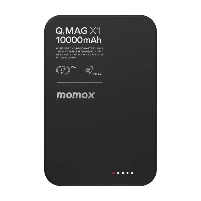 Внешний аккумулятор MOMAX Q.Mag X1 (10000mAh) Magnetic Wireless Battery Pack (IP117AD)  - Black купить оптом купить оптом