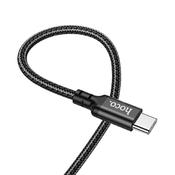 Кабель hoco X14 Double speed 60W charging data cable Type-C to Type-C (L=1M) - Black купить оптом купить оптом