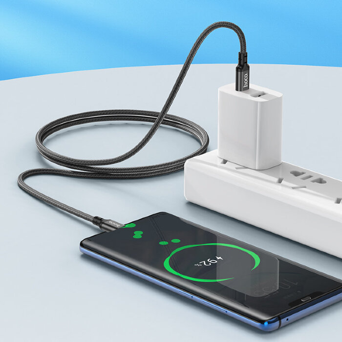 Кабель hoco X14 Double speed 60W charging data cable Type-C to Type-C (L=1M) - Black купить оптом купить оптом