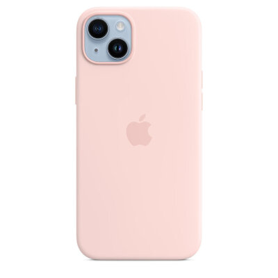 Чехол для iPhone 14 (6.1) Silicone Case MagSafe - Chalk Pink