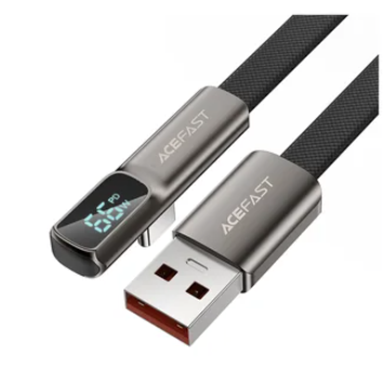 Кабель ACEFAST C31-01 USB-C to L charging data cable with digital display - Metal grey купить оптом купить оптом