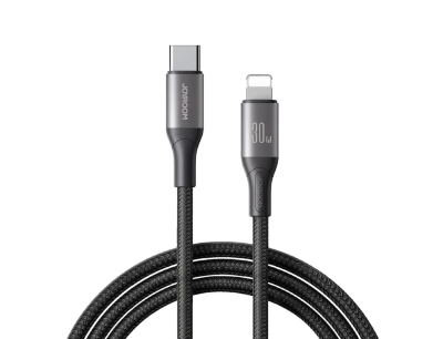 Кабель JoyRoom S-A28 Flash Series 30W Fast Charging Data Cable (Type-C to Lightning) 2m-Black
