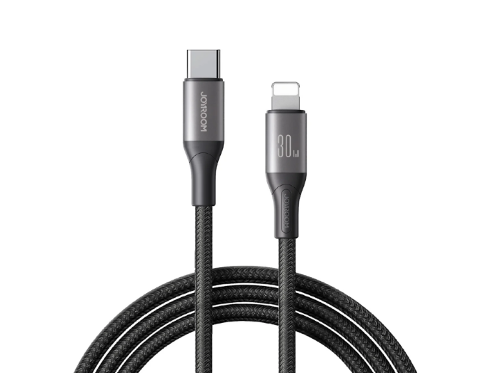 Кабель JoyRoom S-A28 Flash Series 30W Fast Charging Data Cable (Type-C to Lightning) 2m-Black купить оптом купить оптом