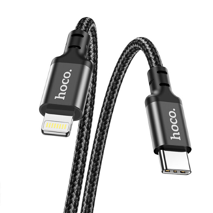 Кабель hoco X14 Double speed PD charging data cable for Lightning (L=2M) - Black купить оптом купить оптом