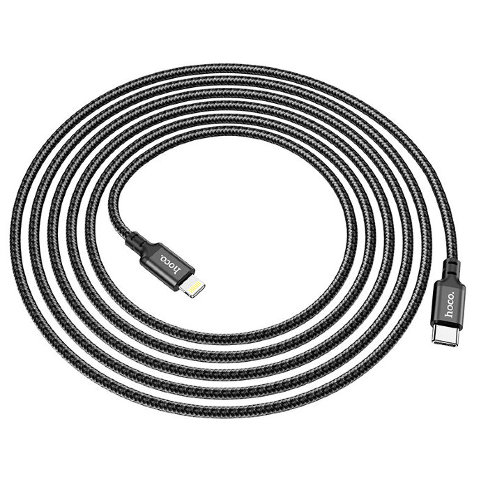 Кабель hoco X14 Double speed PD charging data cable for Lightning (L=2M) - Black купить оптом купить оптом