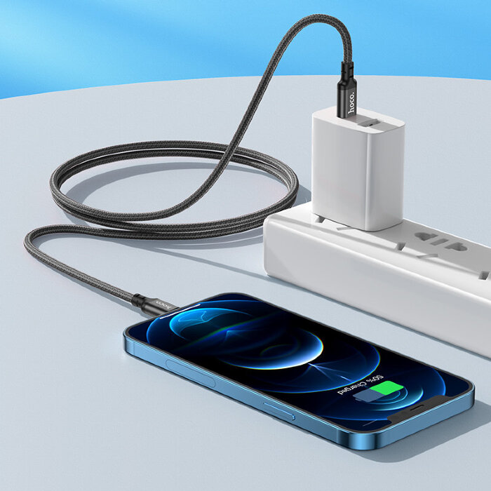 Кабель hoco X14 Double speed PD charging data cable for Lightning (L=2M) - Black купить оптом купить оптом