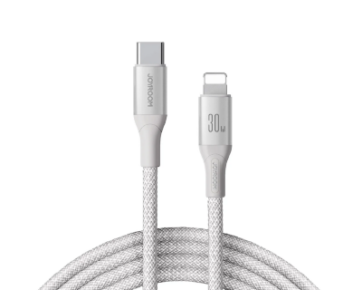 Кабель JoyRoom S-A28 Flash Series 30W Fast Charging Data Cable (Type-C to Lightning) 2m-White