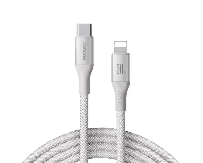 Кабель JoyRoom S-A28 Flash Series 30W Fast Charging Data Cable (Type-C to Lightning) 2m-White купить оптом купить оптом