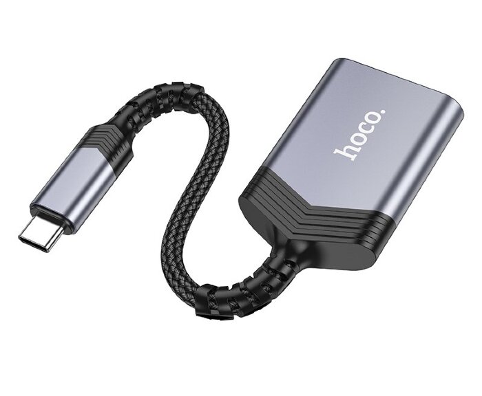 Кардридер Hoco UA25 2-in-1 card reader Type-c - Металлический серый купить оптом купить оптом