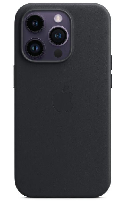 Чехол leather case magsafe for iPhone 14 Plus (6.7) - Black купить оптом купить оптом